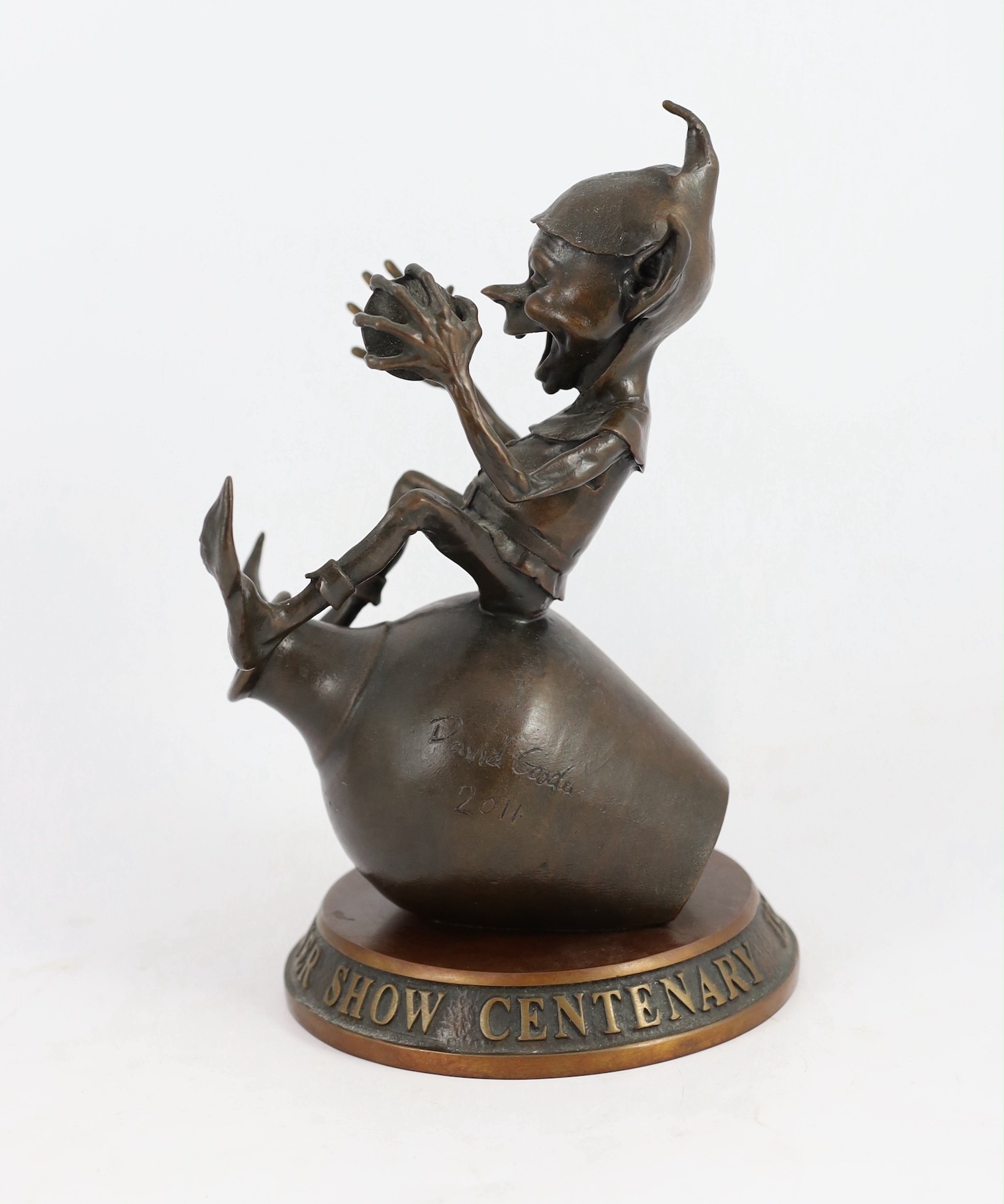 David Goode (British, b.1966). A Chelsea Flower Show Centenary bronze model of Jackpot, height 26cm